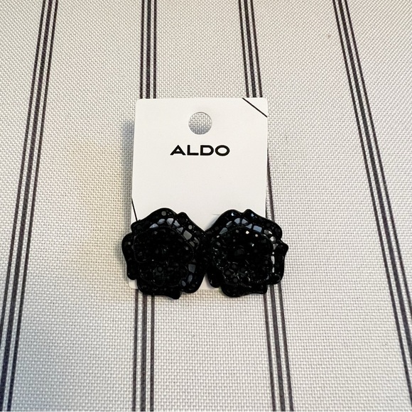 Aldo Jewelry - Aldo Black Rhinestone Flower Earrings